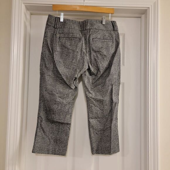 Express cropped dress pants black white size 8 - Picture 2 of 6